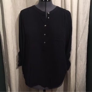 Loft navy blue blouse XL